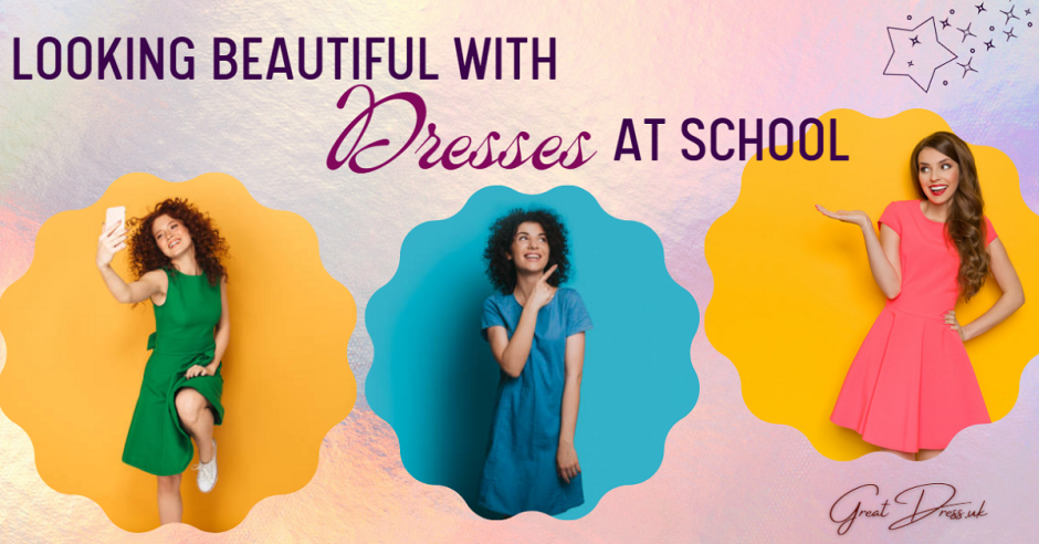 Looking Beautiful With Dresses at School