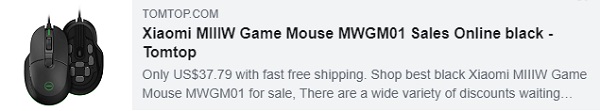 53% OFF for Xiaomi MIIIW Game Mouse MWGM01