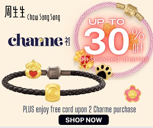 Enjoy up to 30% off on selected Charme, plus free cord upon 2 Charme purchase.