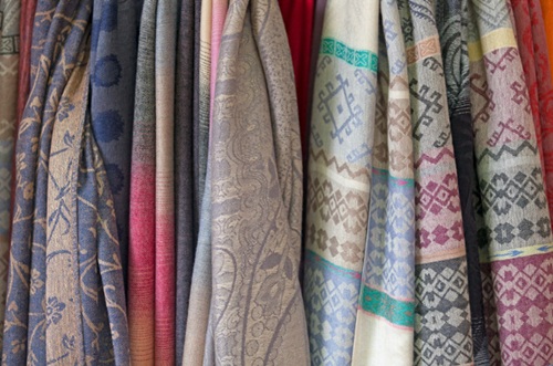 Cashmere Scarf for Women—Row of cashmere scarves