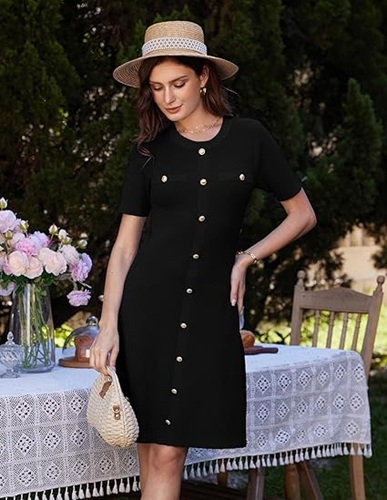 Stylish Dresses to Buy on Amazon-GRACE KARIN Women's 2025 Trendy Ribbed Knit Dress