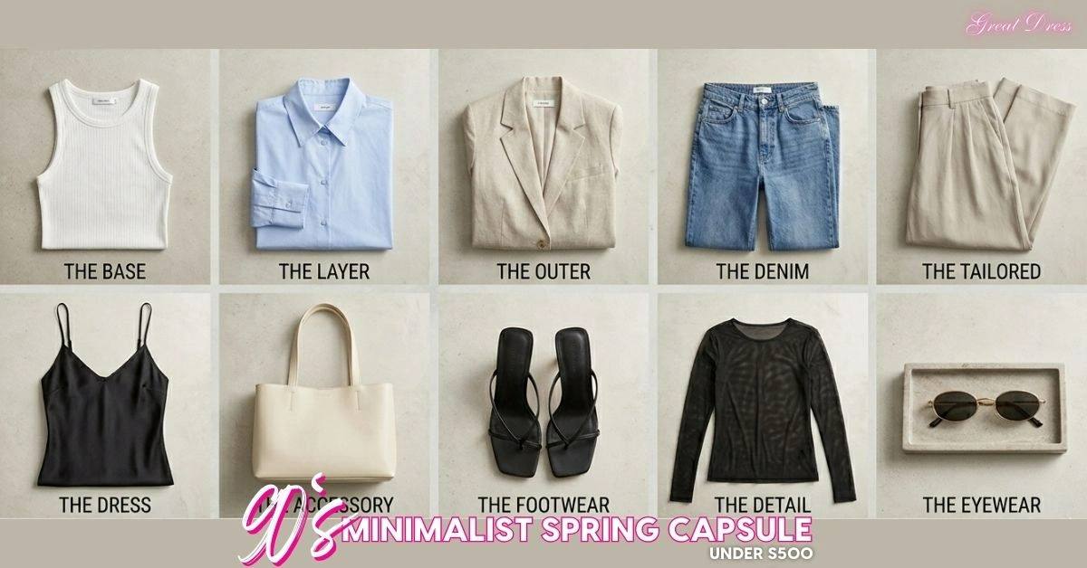 90s Minimalist Spring Capsule Under $500—(10 Pieces, 30+ Outfits)